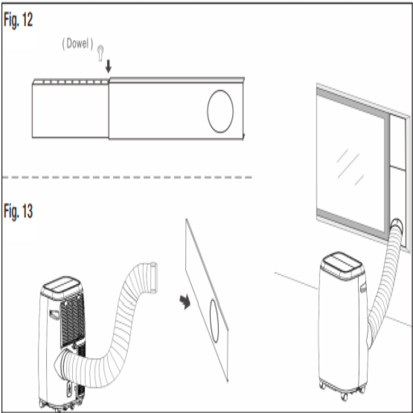 Midea Portable Air conditioner Installation Diagram by Aircons24.com